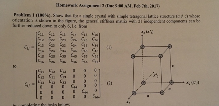 Solved Problem 1 (100%). Show that for a single crystal with | Chegg.com
