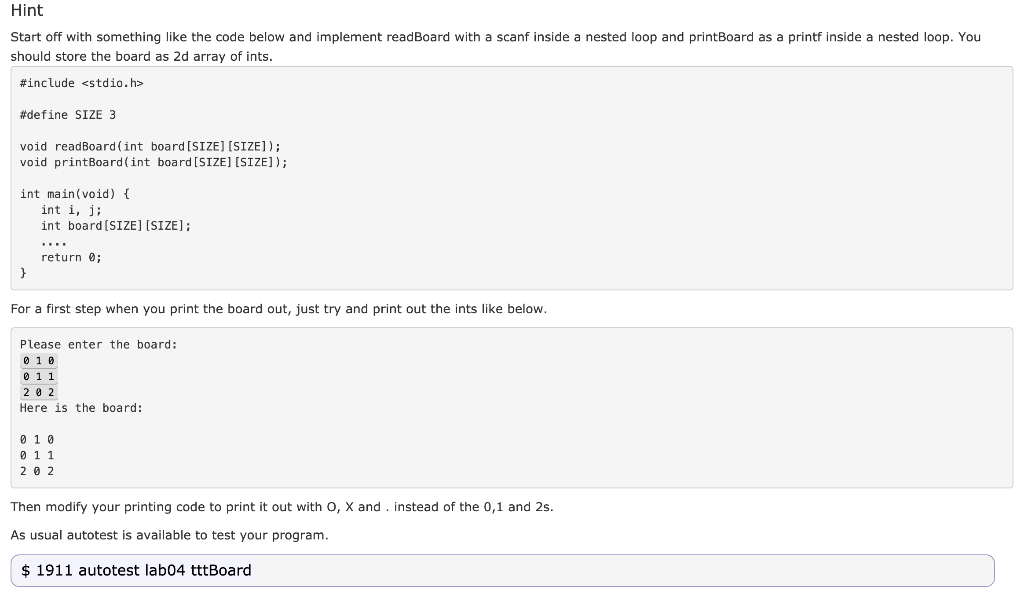 Solved Exercise 4: Noughts and Crosses - Input Write a | Chegg.com