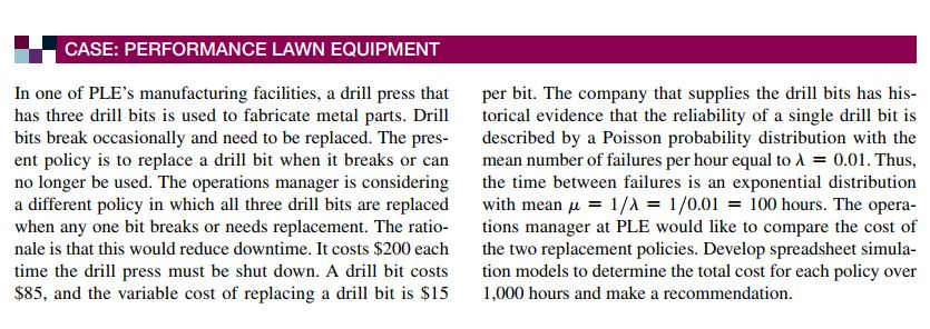 performance lawn equipment case study chapter 3