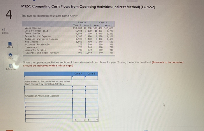 Solved M12 5 Computing Cash Flows From Operating Activities 7803