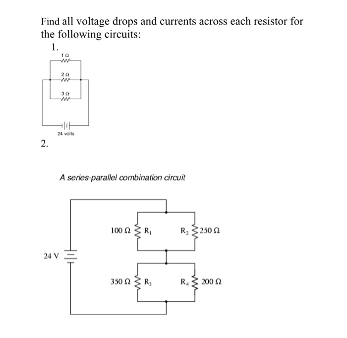 Solved Find All Voltage Drops And Currents Across Each 2110