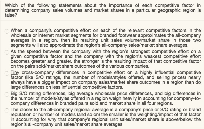 Solved Which of the following statements about the | Chegg.com