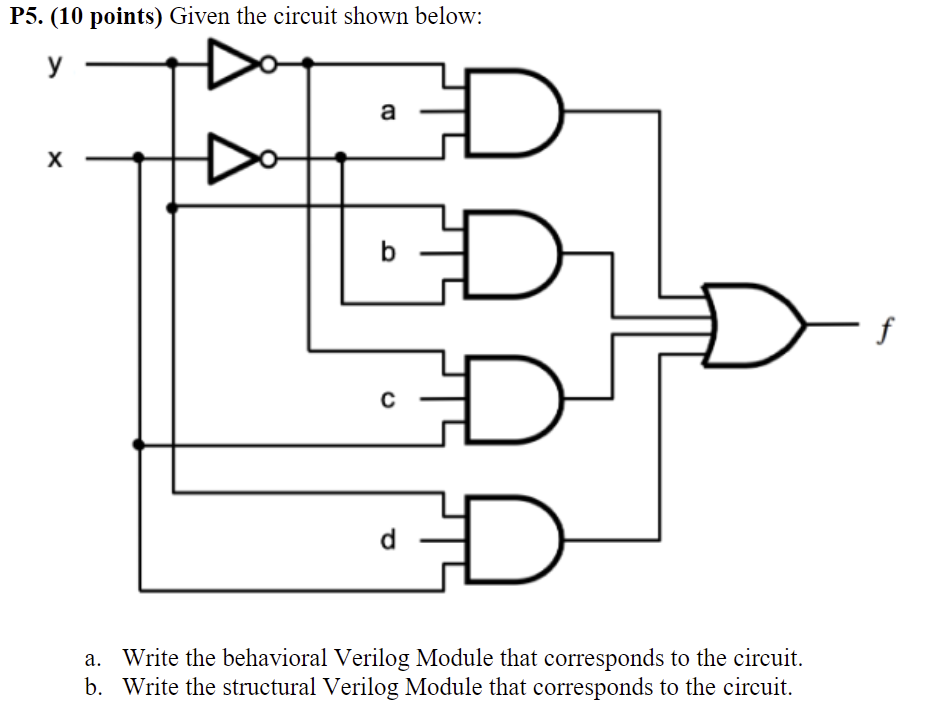 Solved P5. (10 points) Given the circuit shown below: a. | Chegg.com