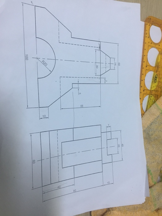 Solved From thisGive me the third projection (plan)With put | Chegg.com