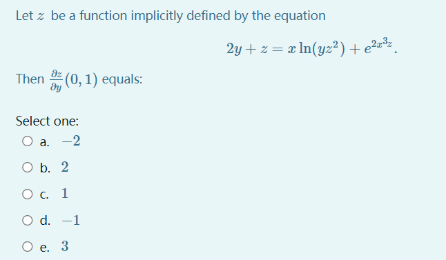 Solved Let z be a function implicitly defined by the | Chegg.com