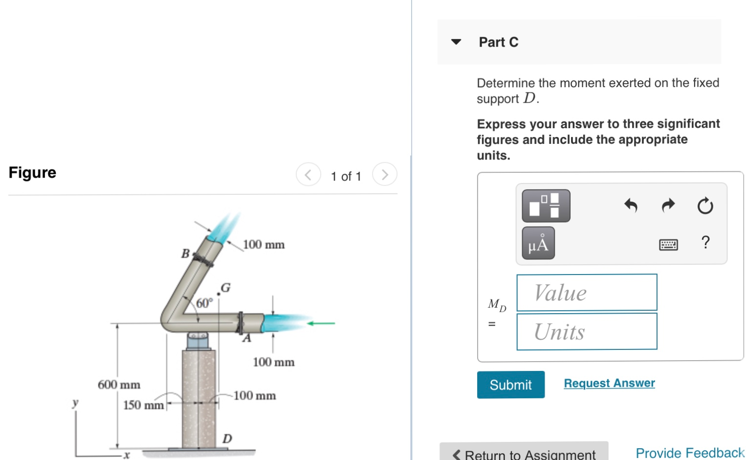 Solved Part A Consider the bend shown in (Figure 1). The | Chegg.com