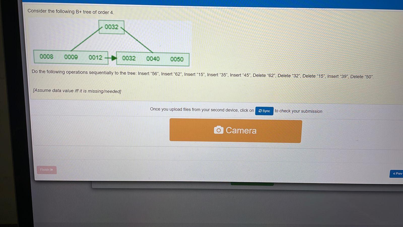 Solved Consider The Following B+ Tree Of Order 4. 0032 0008 | Chegg.com