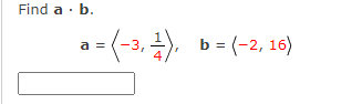 Solved Find A. B. A = (-3, 4), B =(-2, 16) . B | Chegg.com