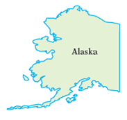 Geography The land area of Alaska is 570,833 mi2. What is ... | Chegg.com