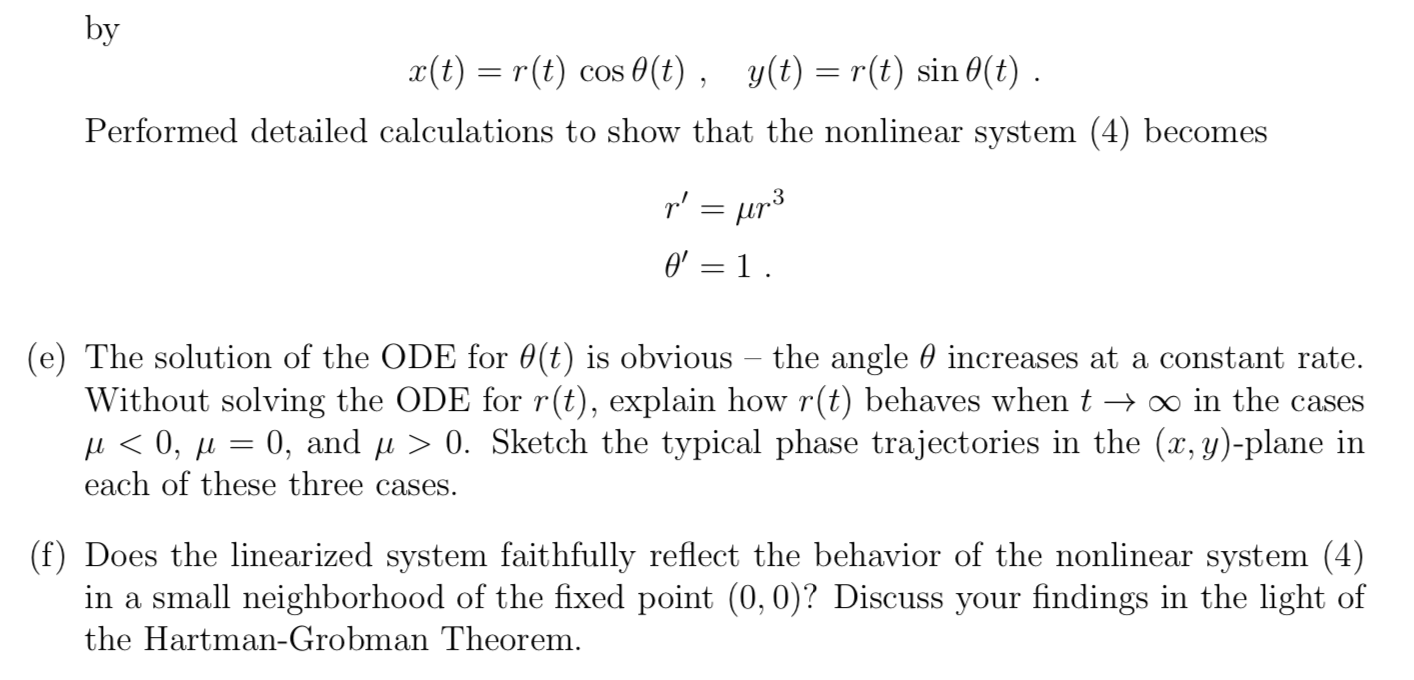 Solved 3) Nonlinear system cannot be نقطة واحدة analysed by