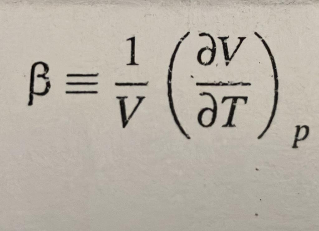 Solved Find that the expansiveness defined as of the van | Chegg.com