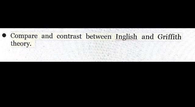 Solved Compare And Contrast Between Inglish And Griffith | Chegg.com