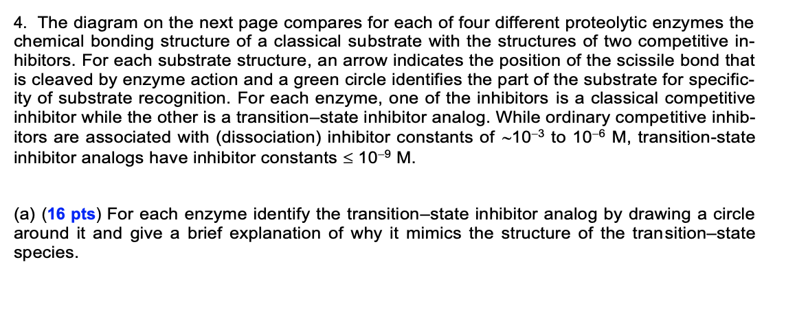 4. The diagram on the next page compares for each of | Chegg.com