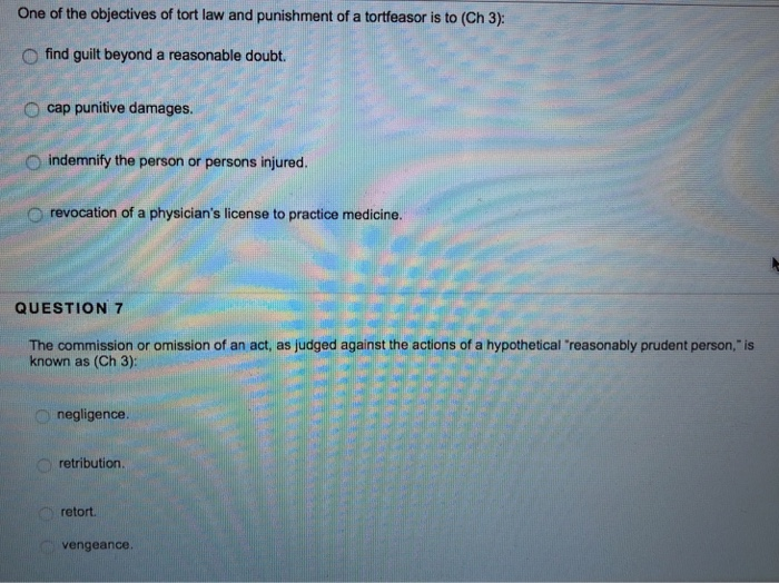 solved-one-of-the-objectives-of-tort-law-and-punishment-of-a-chegg