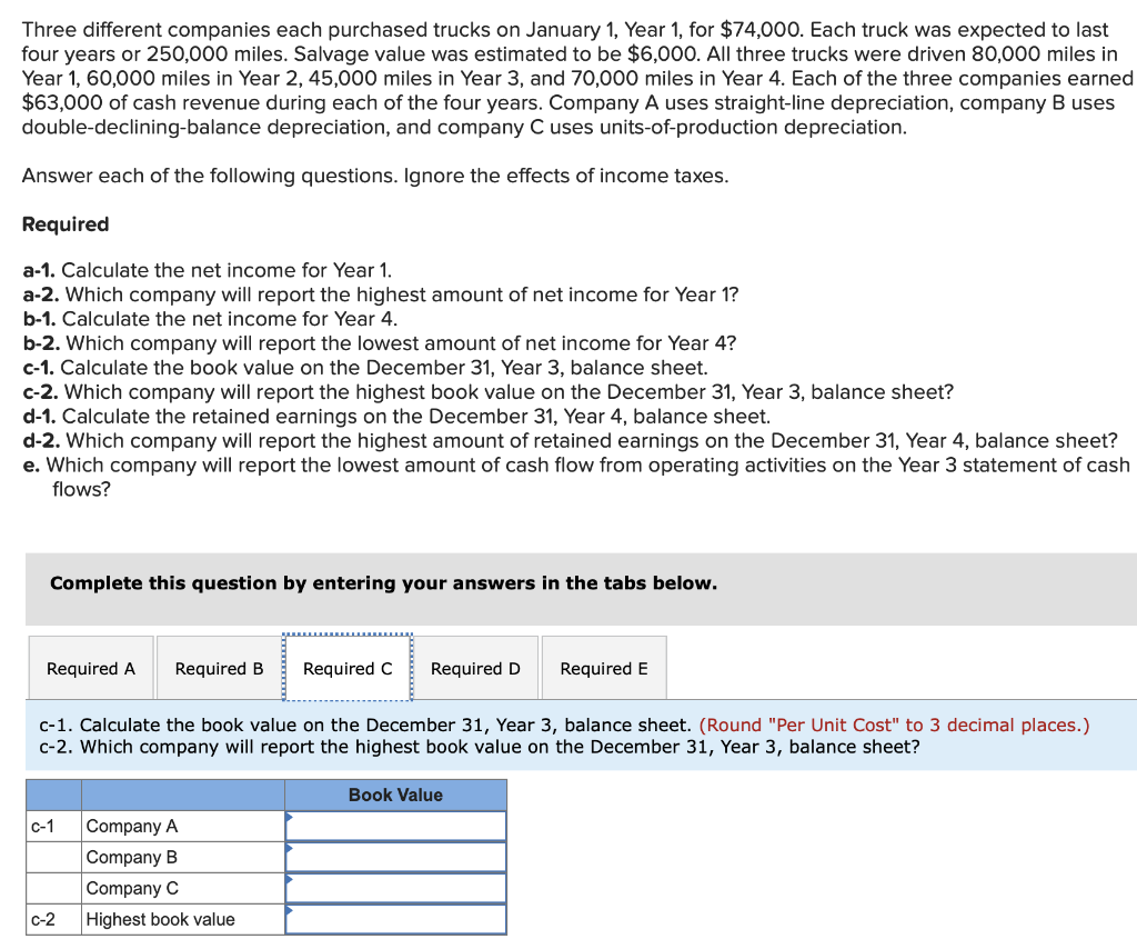 Solved Three Different Companies Each Purchased Trucks On | Chegg.com