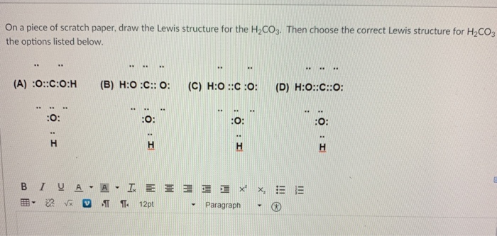 Solved On a piece of scratch paper, draw the Lewis structure | Chegg.com