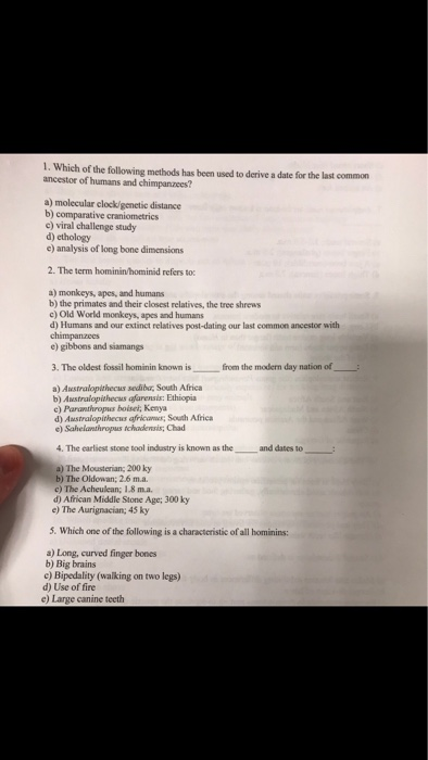 Solved 1. Which of the following methods has been used to | Chegg.com