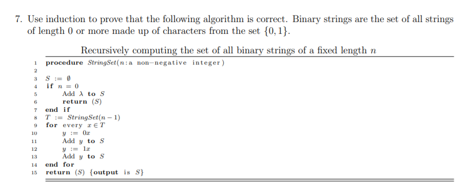 Solved 1 7. Use induction to prove that the following | Chegg.com
