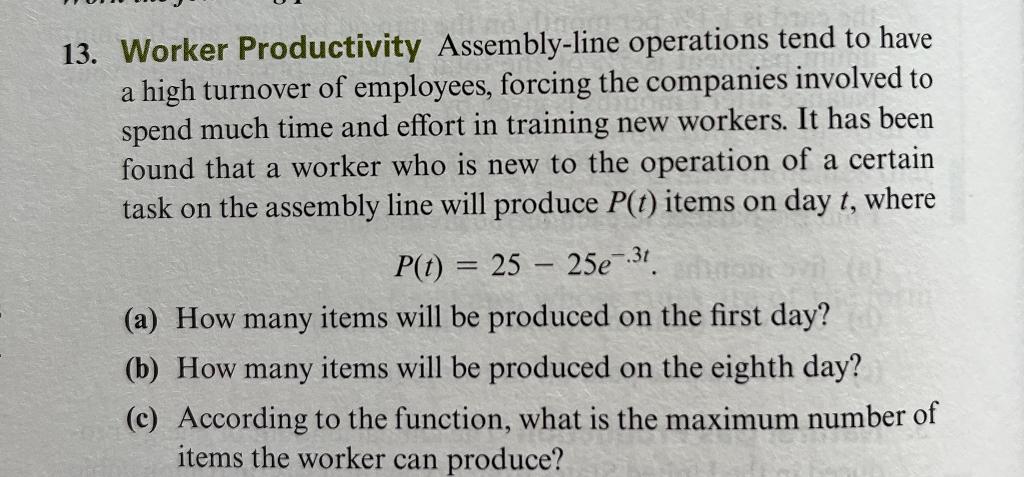 Solved Worker Productivity Assembly-line operations tend to | Chegg.com