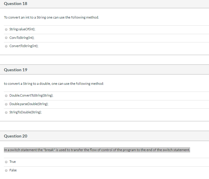 Solved Please trace the Java program below and pick the | Chegg.com