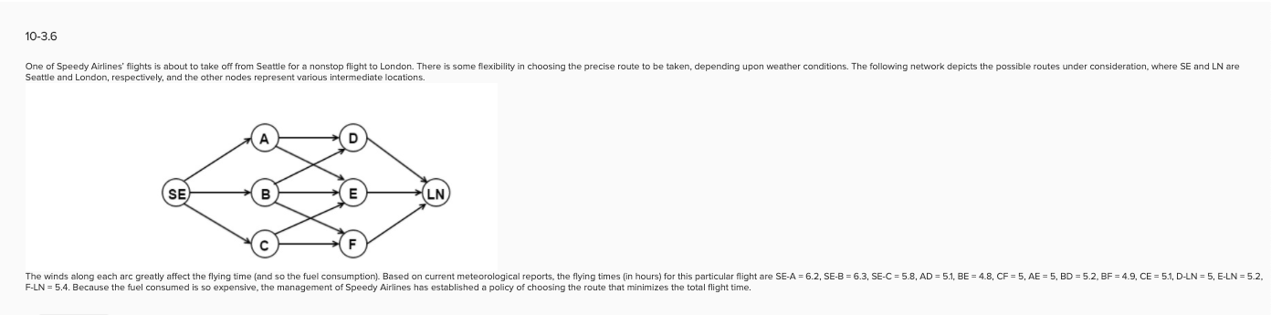Solved 10 3 6 One Of Speedy Airlines Flights Is About To Chegg Com