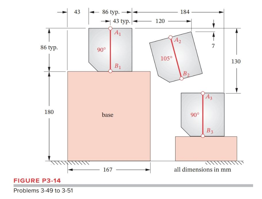 Solved 3-50 Design A Fourbar Linkage To Move The Object In | Chegg.com