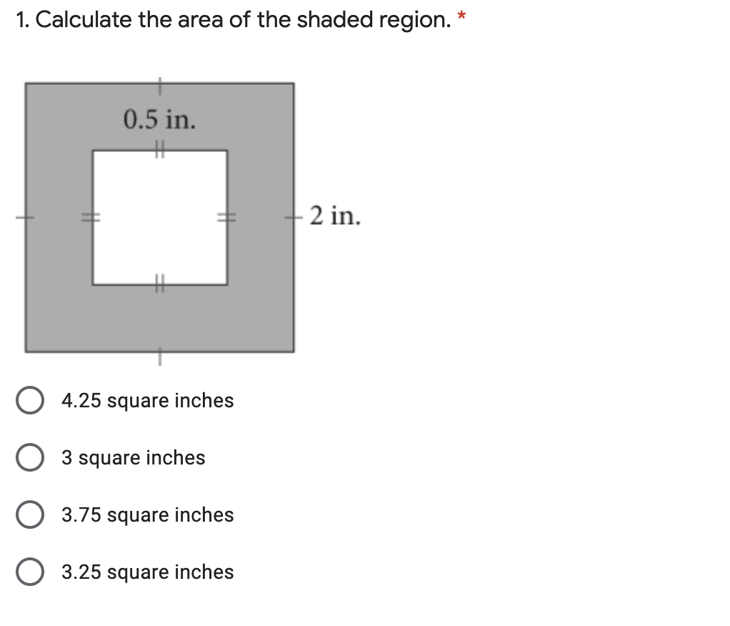 Calculate deals square inches