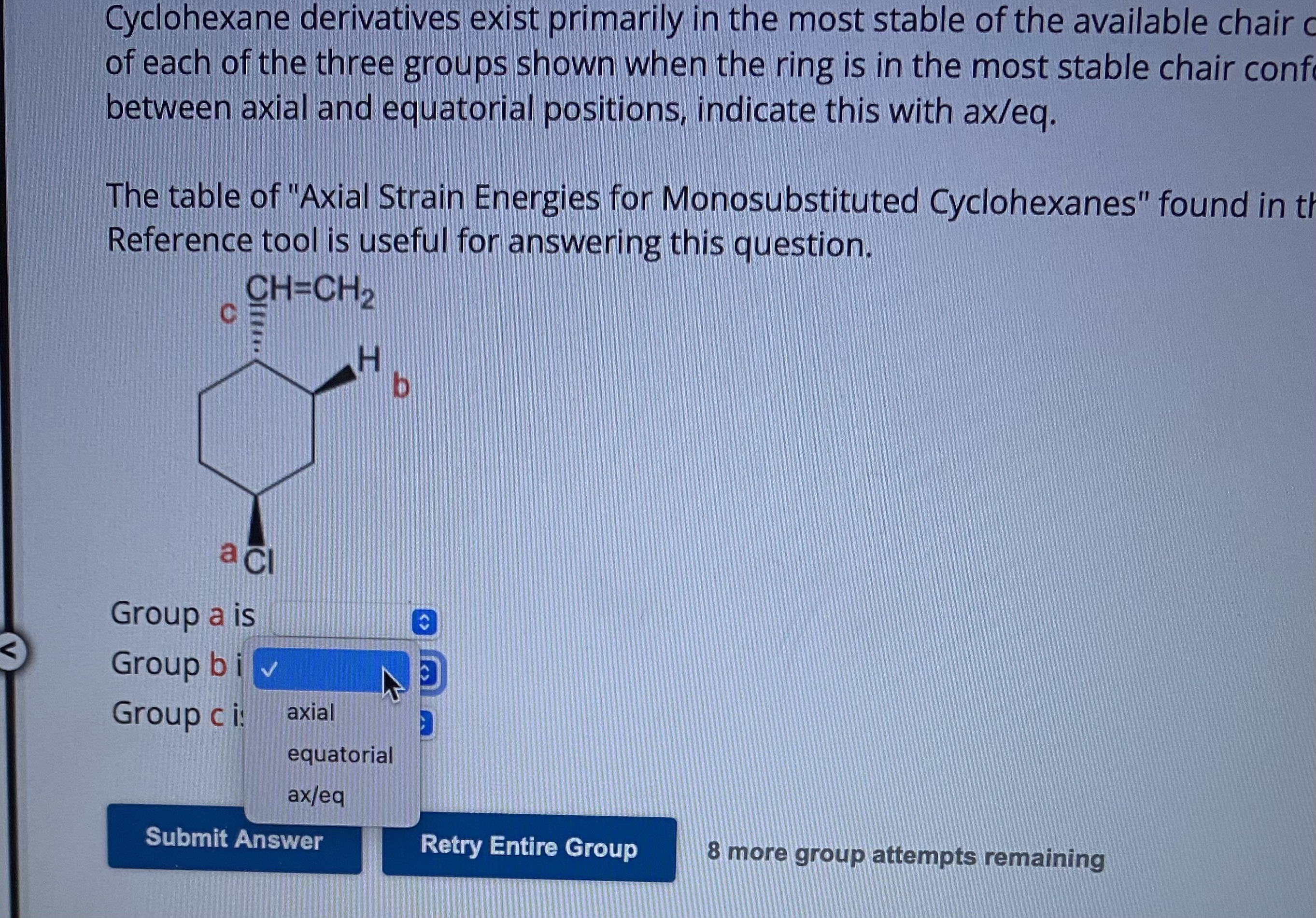 solved-cyclohexane-derivatives-exist-primarily-in-the-most-chegg
