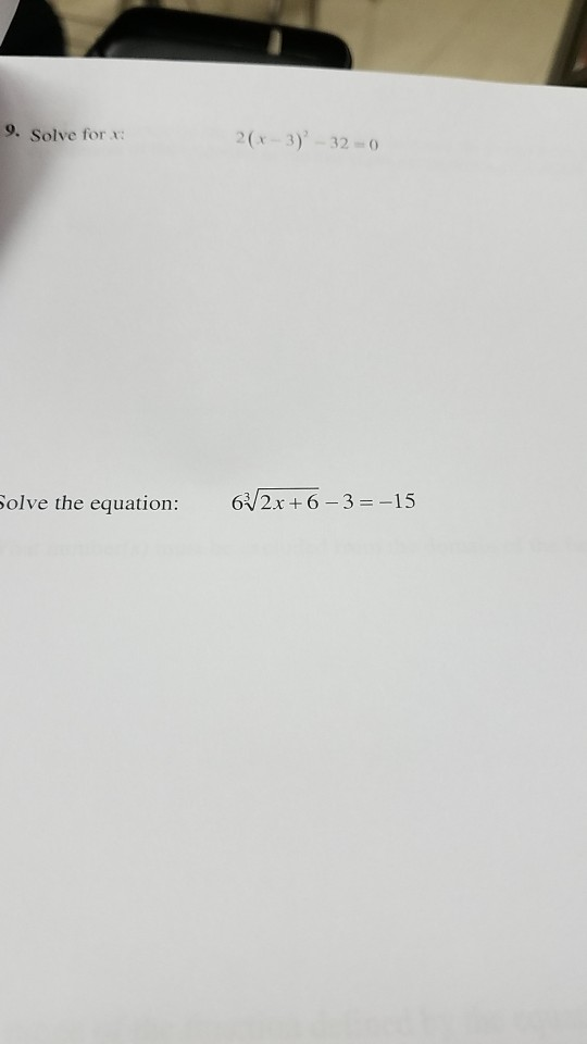 2 x 32 solve for x