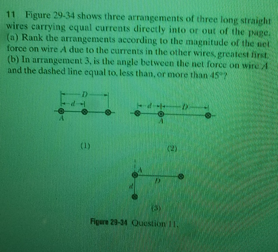 Solved 11 Figure 29. 14 shows three arrangements of three | Chegg.com