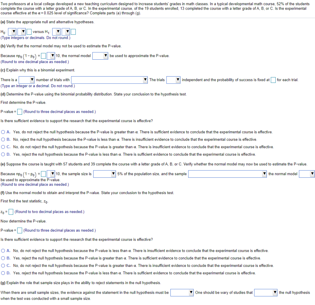 Solved drop down options: b) may or may not c) variable or | Chegg.com
