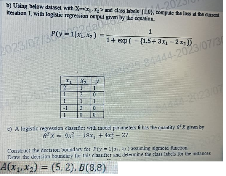 Solved B) Using Below Dataset With X= | Chegg.com