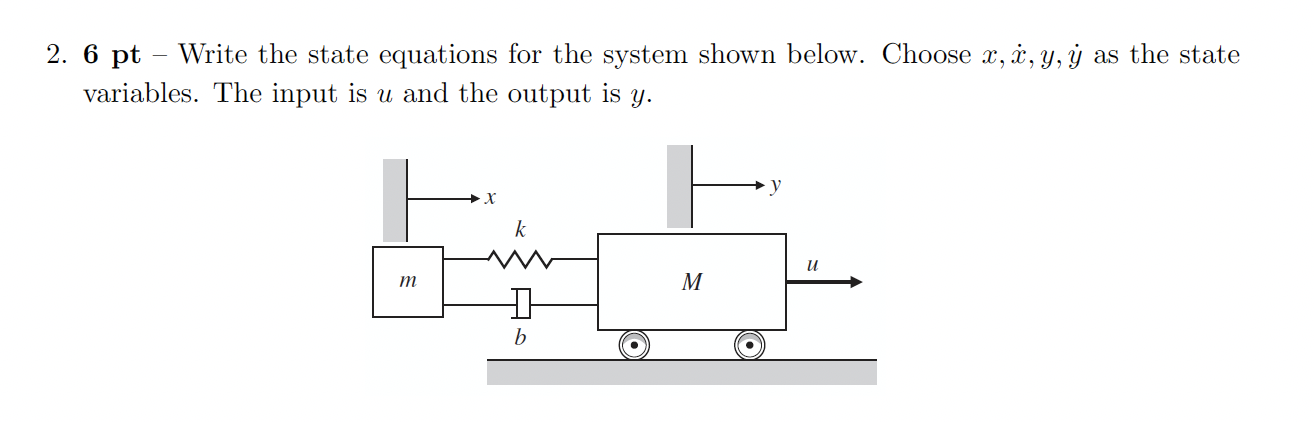 Solved 2. 6 pt Write the state equations for the system | Chegg.com