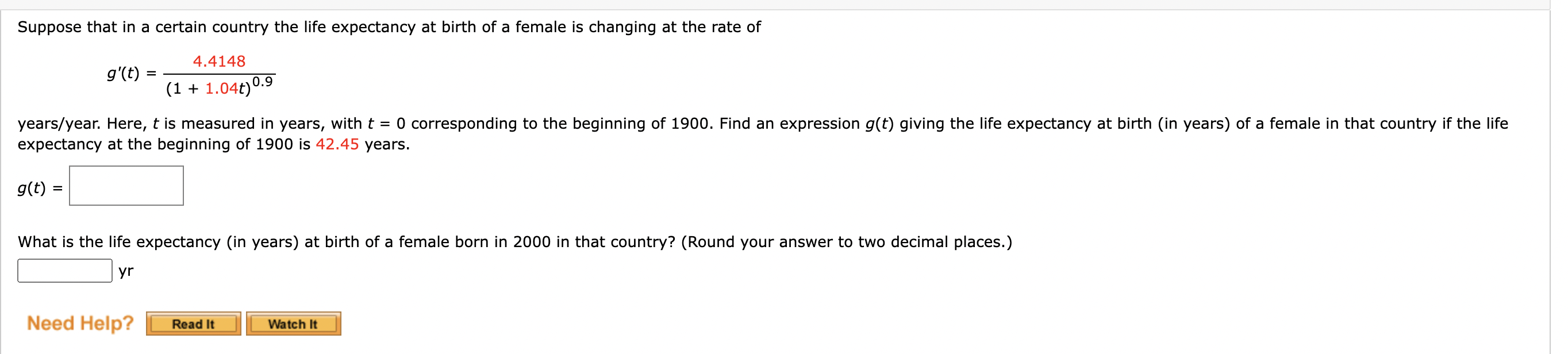 Solved Suppose that in a certain country the life expectancy | Chegg.com
