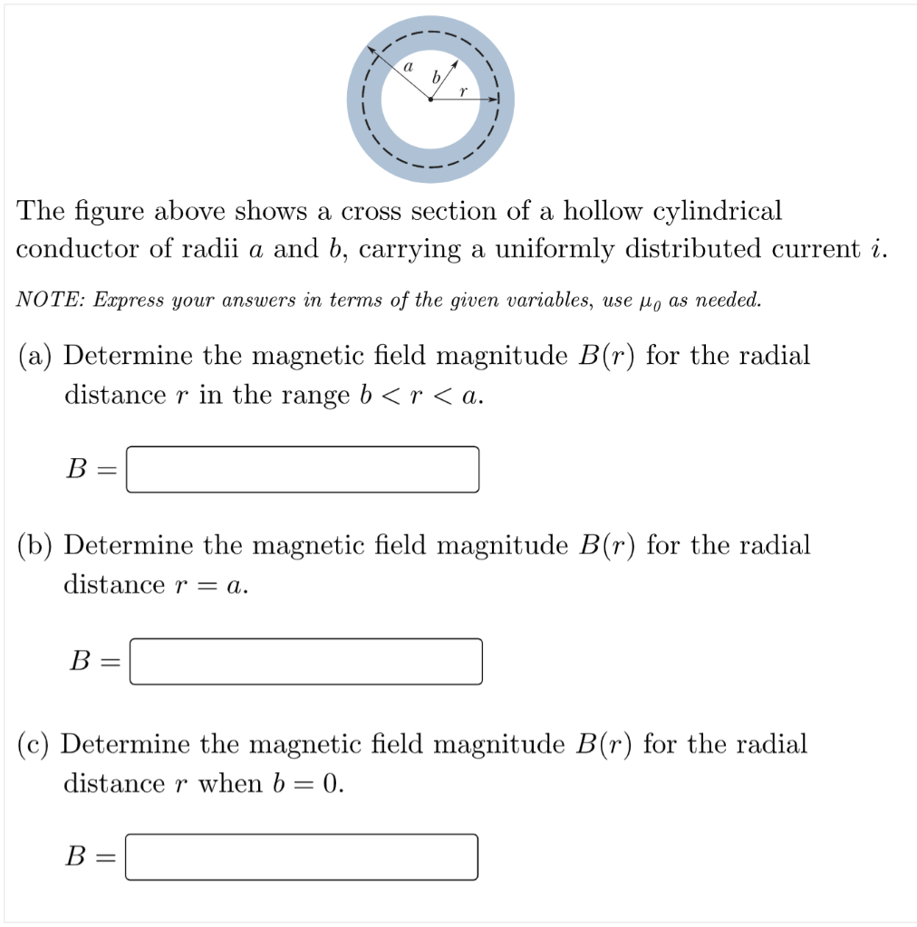 Solved a ---- 6 r --- The figure above shows a cross section | Chegg.com