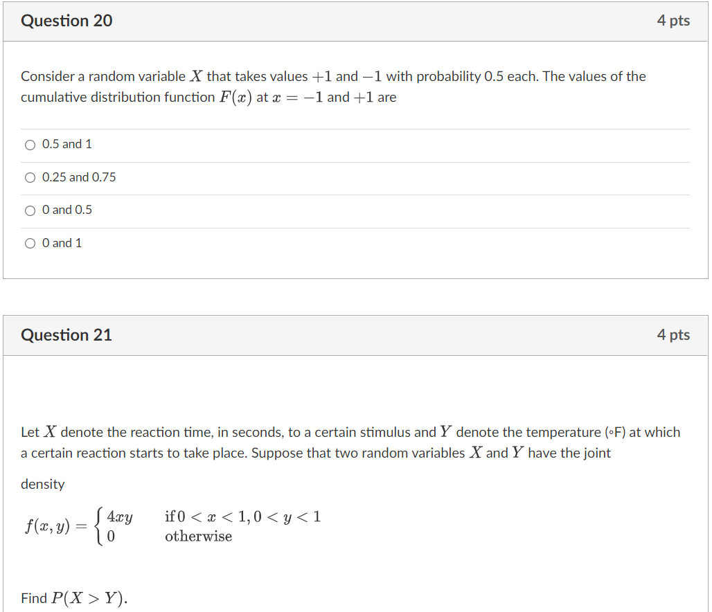 Solved Consider a random variable X that takes values +1 and | Chegg.com