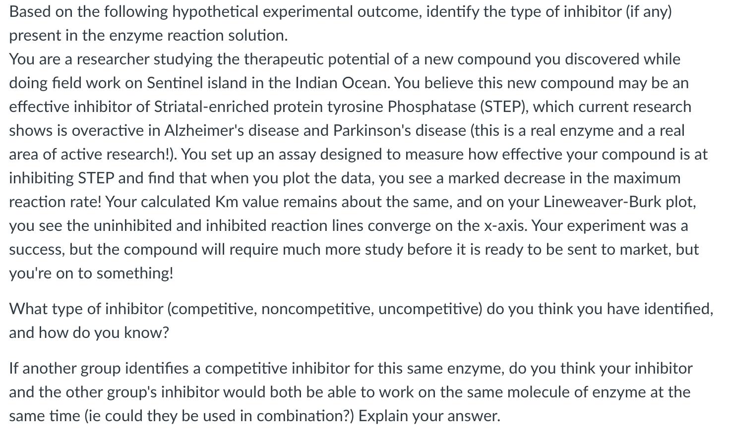 Solved Based on the following hypothetical experimental | Chegg.com