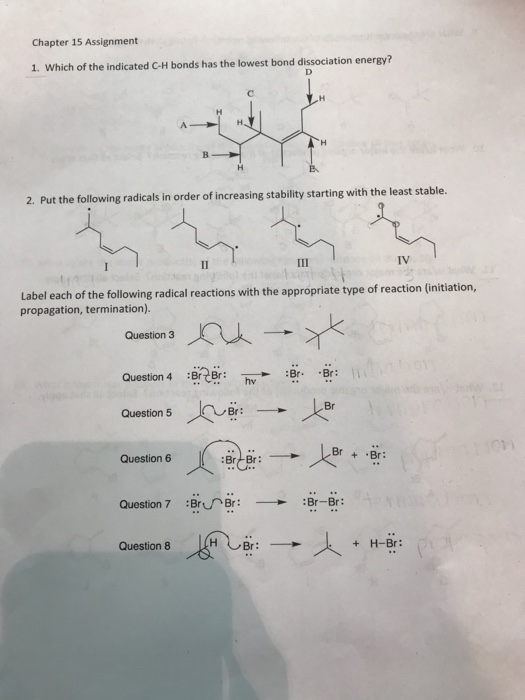 Solved Chapter 15 Assignment 1. Which of the indicated C-H | Chegg.com