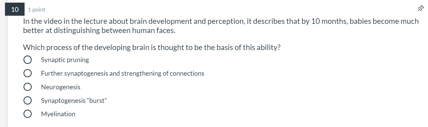 Solved 10 100 1 point In the video in the lecture about | Chegg.com