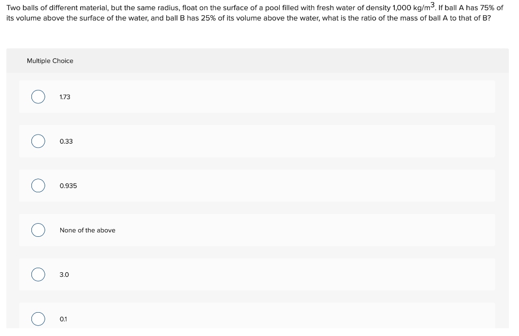 Solved Two balls of different material, but the same radius, | Chegg.com
