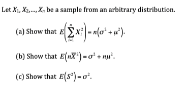 Solved Let X1,X2,…,Xn Be A Sample From An Arbitrary | Chegg.com