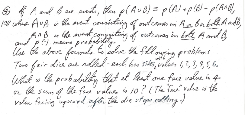 Solved Anb 3 O A And B Are Events Then P Aub P A P Chegg Com