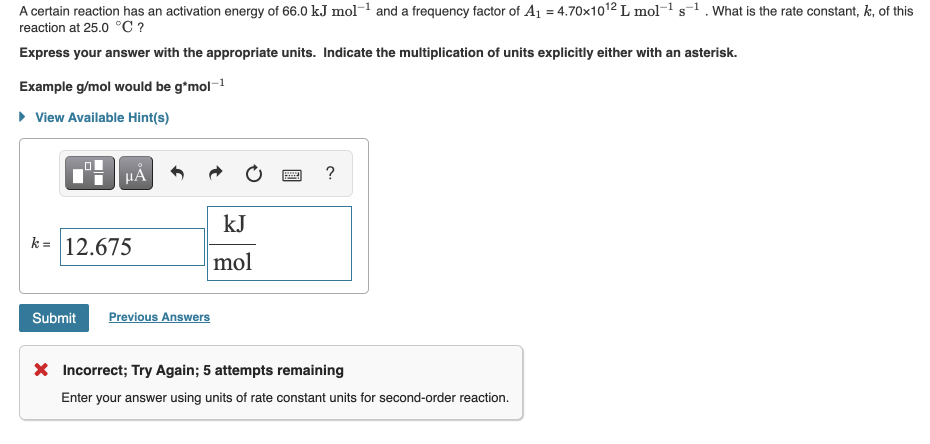 Solved There are several factors that affect the rate of a | Chegg.com