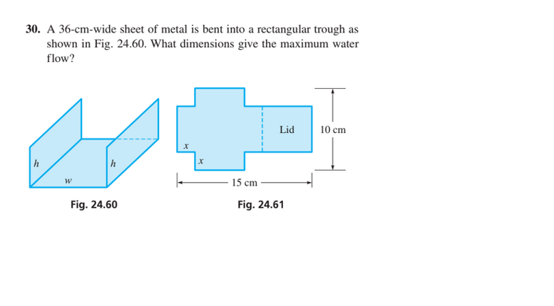 [solved]: 30. A 36-cm-wide Sheet Of Metal Is Bent Into A R