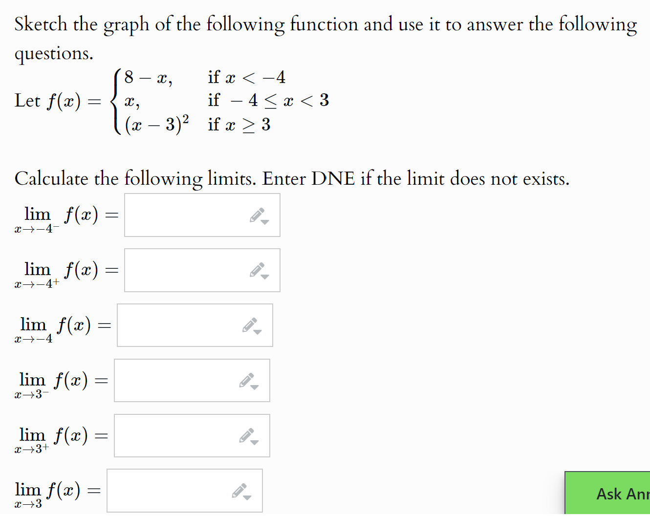 Solved Sketch the graph of the following function and use it | Chegg.com