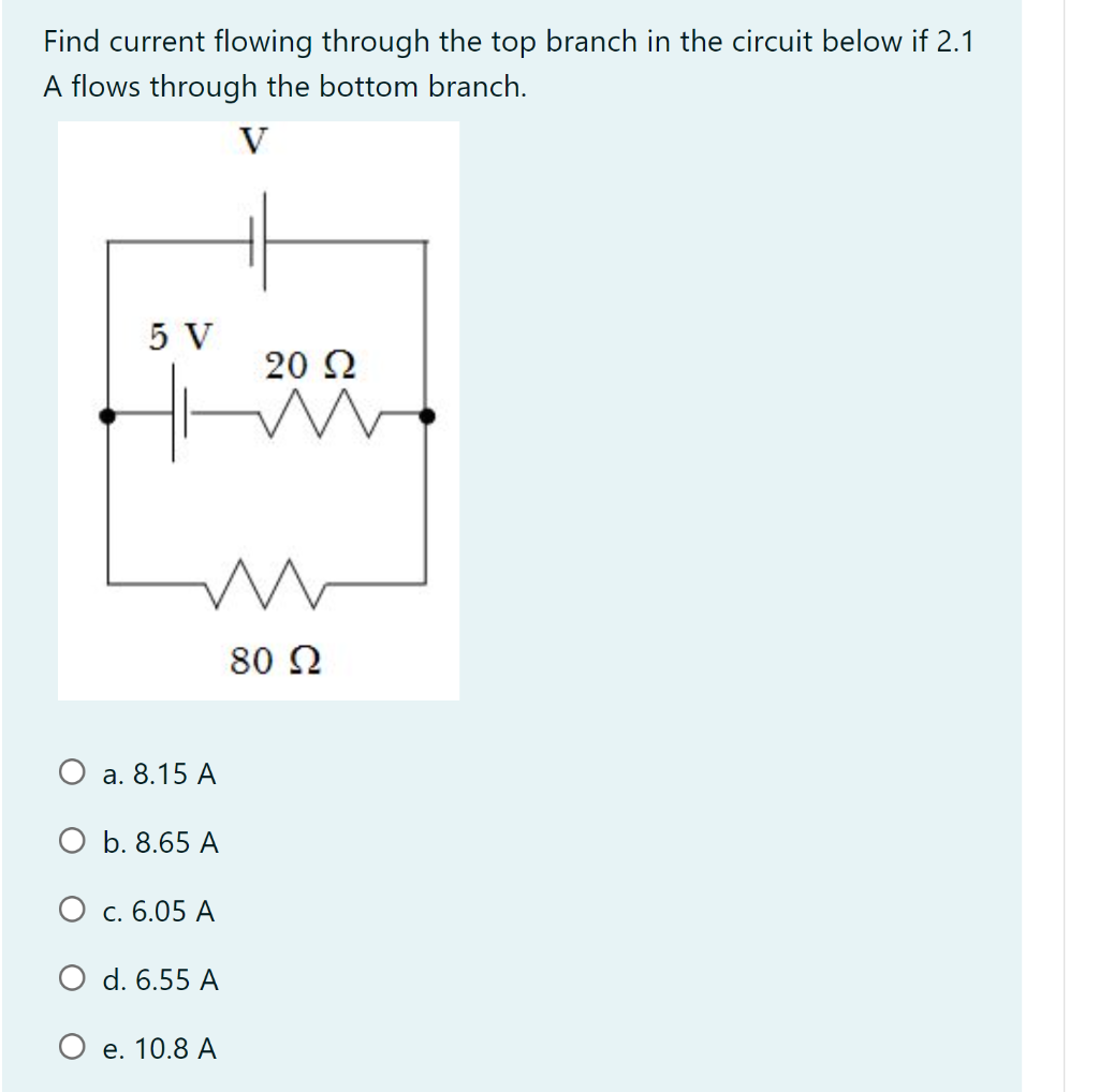 Solved Find current flowing through the top branch in the | Chegg.com