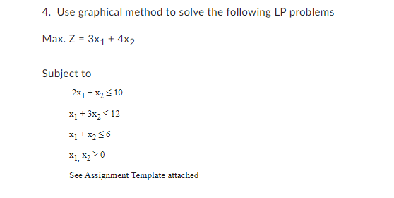 Solved Use graphical method to solve the following LP | Chegg.com