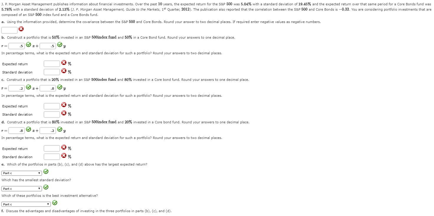 Solved J. P. Asset Management publishes information