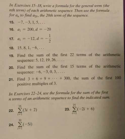 Solved In Exercises 15-18, write a formula for the general | Chegg.com