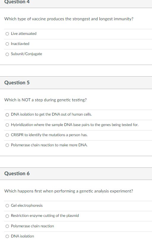 Solved Question 1 Which Is NOT A Step During PCR? | Chegg.com